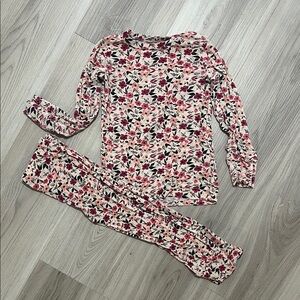 Posh Peanut Floral Pajama Set - Pink, Burgundy, Black